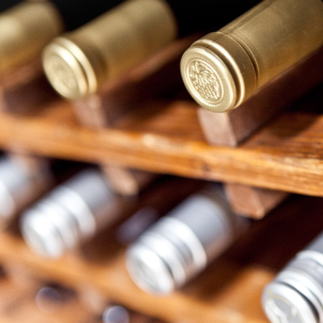 Wine Bottles in a Wine Rack